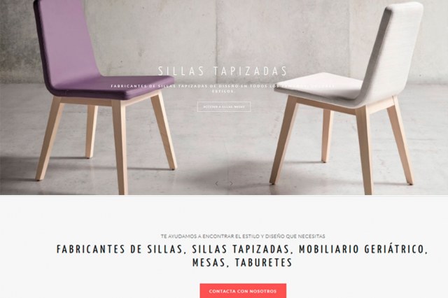 Diseño web para empresas sillas