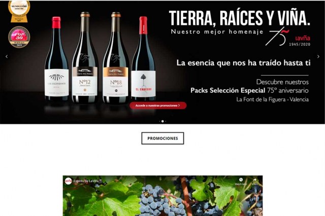 Diseño web bodega vinos