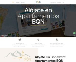 Diseño de página web para apartamentos vacacionales en el interior de Valencia