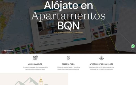 Diseño de página web para apartamentos vacacionales en el interior de Valencia