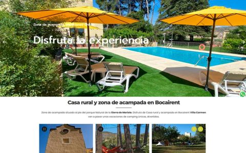 Diseño web para turismo rural, campings y zonas de acampada