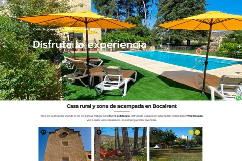 Diseño web para turismo rural, campings y zonas de acampada